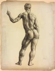 En studie av en manlig figur