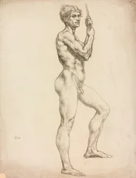 En studie av en manlig figur