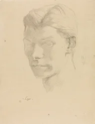 Porträtt av en man, ca 1906-08 (blyerts på papper)