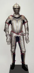 Fältrustning ur en garnityr, troligen tillverkad för Ludwig Ungnad von Weissenwolf auf Sunegg, ca 1552