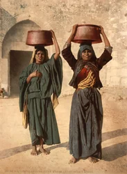 Mjölkförsäljare av Siloam, Holy Land, ca 1890 (fotomekaniskt tryck)