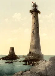 Eddystone fyr, Plymouth, England, ca 1900