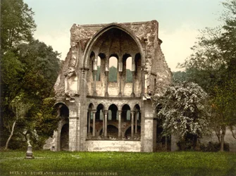 Ruinerna av Heisterbach Abbey, Nordrhein-Westfalen, Tyskland, ca 1900