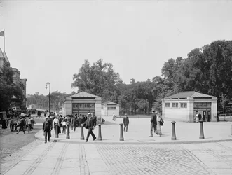 In- och utfart till tunnelbanan, Boston Common, Boston, Massachusetts, USA, ca 1900