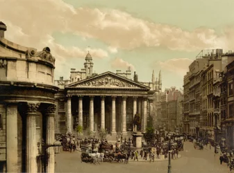 Royal Exchange, London, ca 1890-1900 (fotokrom)