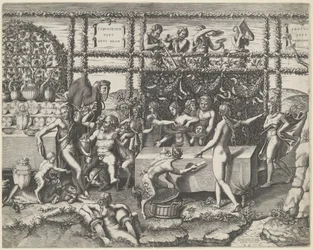Bröllopsfest av Amor och Psyche (mitten)