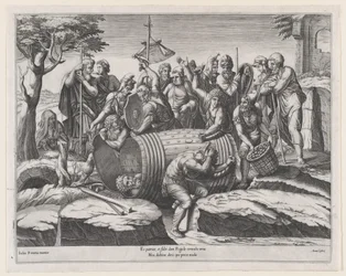 Mirror of Roman Magnificence: Marcus Atilius Regulus in a Barrel, sent 1500-tal