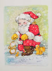 Jultomten med djur