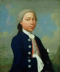 Porträtt av en ung nordafrikansk mor