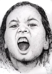 Clara (Kids series), 2008 (akryl på papper)
