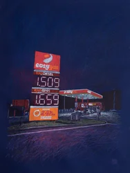 EasyGas, 2025 (akryl och blyerts på duk)