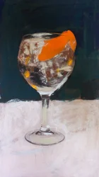 Gin Tonic con Rothko, 2018 (akrylfärg på tryckt foto)
