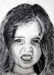 Manuela 2 (Kids series), 2008 (akryl på papper)