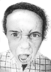 Santiago (Kids series), 2008 (akryl på papper)