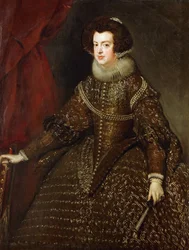 Barock: Porträtt av Elisabet av Frankrike (1602-1644), Spaniens drottninggemål, av Diego Velázquez (1599-1660)