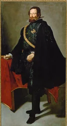 Gaspar de Guzman y Pimentel, conde de Olivares, kung Filip IV:s allsmäktige minister (målning på duk)