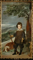 Infante Balthasar Carlos i jaktdräkt (målning på duk)