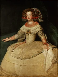 Maria Teresa, Infanta, dotter till kung Filip IV av Spanien och hans hustru Isabella, gifte sig med Ludvig XIV av Frankrike ... (olja på duk)