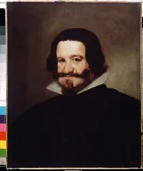 Porträtt av greve hertigen av Olivares. Gaspar de Guzman y Pimentel, greve av Olivares och hertig av Sanlucar la Mayor (1587-1645), spansk minister och kunglig favorit. Målning av Diego Velazquez (1599-1660). Olja på duk, 6