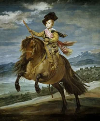 Ridsporträtt av prins Balthasar Carlos (Balthazar-Charles av Spanien eller Österrike