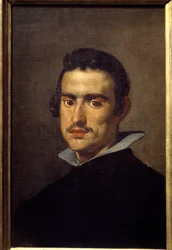 Porträtt av en ung man (förmodar självporträtt). Målning av Diego Rodriguez de Silva y Velasquez (1599-1660)