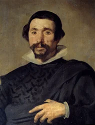 Porträtt av Pablo Jester av Valladolid. Detalj. Målning av Diego Rodriguez de Silva y Velasquez (1599-1660), cirka 1636-1637. Olja på duk. Mått: 2,09 X 1,23m. Madrid, Musee Du Prado