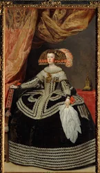 Drottning Maria Anna av Spanien, dotter till kejsar Ferdinand III, andra hustru till kung Filip IV (målning på duk)