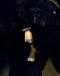 Spädbarnet Don Carlos Porträtt av Don Carlos (1607-1632), bror till kung Filip IV. Detalj. Målning av Diego Rodriguez de Silva y Velazquez dit Diego Velasquez (1599-1660)