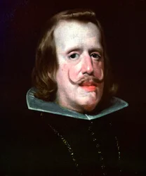 Målning av kung Filip IV av Spanien, 1500-talet.