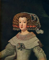 Porträtt av drottning Marie-Anne, Mariana av Österrike, 1652, 1910