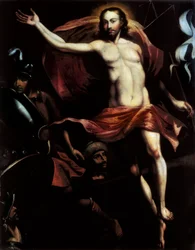 "The resurrection"-målning av Diego de la Puente (1586-1663)