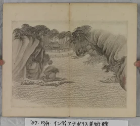Album Of Landscape Paintings (bläck på papper)
