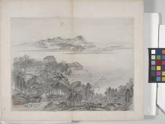 Album Of Landscape Paintings (bläck på papper)