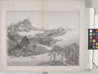 Album Of Landscape Paintings (bläck på papper)