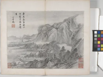 Album Of Landscape Paintings (bläck på papper)