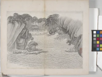 Album Of Landscape Paintings (bläck på papper)