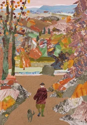 Höstpromenad, 2020 (collage)