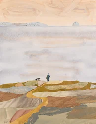 Simtur på höstmorgonen (collage)