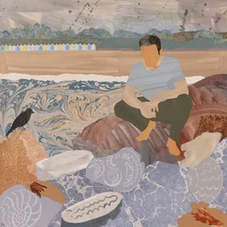 Strandhyddor  fossiler (collage)