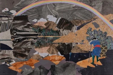Wotan  Regnbågsbron, Wagners ringcykel (collage)