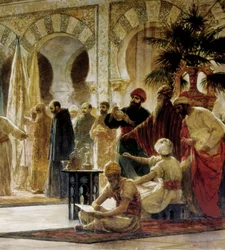 Abd Al-Rahman III, detalj av en målning av Dionis Baixeras i Verdaguer