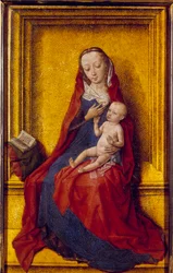 Vår Fru har barnet. Målning deDirck (Dieric, Dirk) Buts the Old (den äldre) (1410-1475)