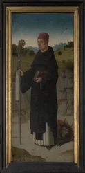 S:t Bernard, vänster panel från Triptych of St. Erasmus, c.1460 (olja på panel)