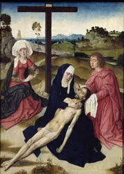 The Lamentation, c.1455-60 (olja på panel)