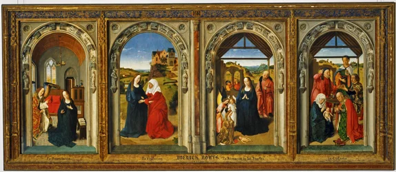 Bebådelsen - Besöket, Heliga Maria besöker Heliga Elisabeth - Änglarnas tillbedjan - Magikernas tillbedjan (flämtande)