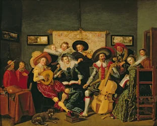 Ett musikaliskt sällskap, omkring 1625