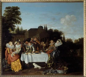Landsfest. Målning av Dirk Hals (1591-1656)