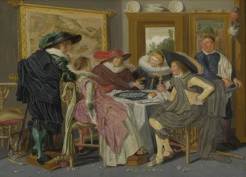 Företag vid ett bord. 1626