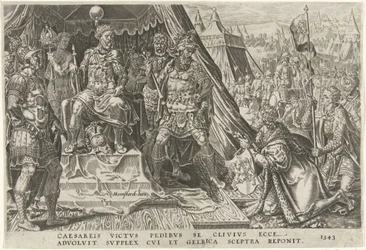 Vilhelm II, hertig av Gelre, underkastar sig Karl V:s auktoritet, 1543 Victories of Charles V (serietitel) Divi Caroli. v. imp. välja. max. victoriae, ex multis praecipuae (serietitel)