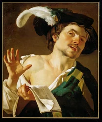 Sångerska (målning på duk)